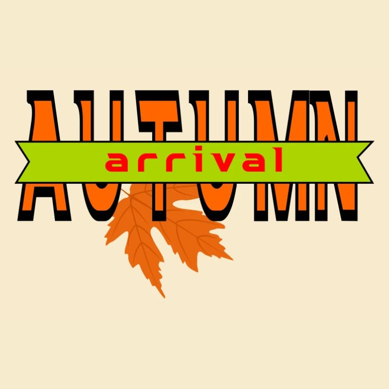 Herbstblatt Ankunft Grafikdesign
