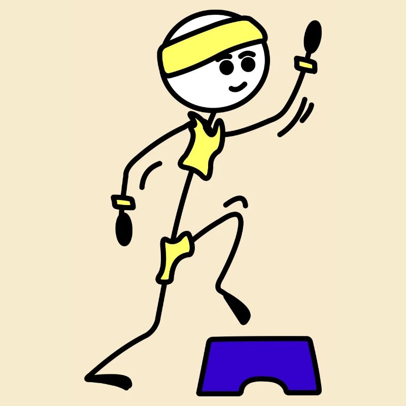 Schritte oder Aerobic Mädchen Trainingsübung