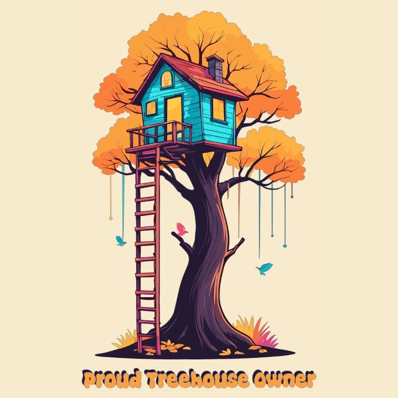 Fier propriétaire d’une cabane dans les arbres