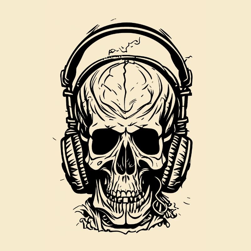 Crâne avec casque