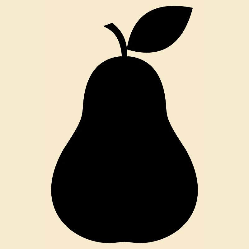 Silhouette de poire, fruit minimal