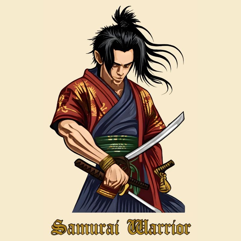 Samurai Warrior – Japanischer Krieger mit Katana