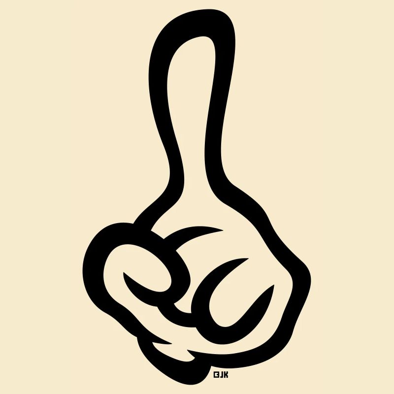 Raised index finger (finger / left hand / 1C)