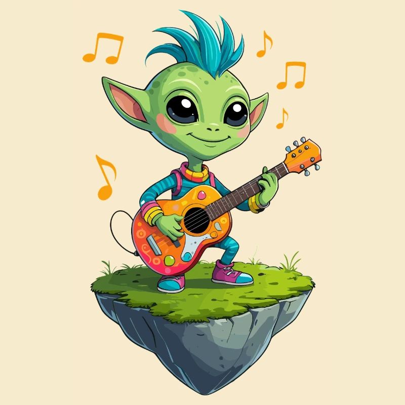 Green Goblin with Guitar