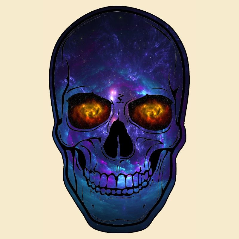 Galaxy Skull Neon