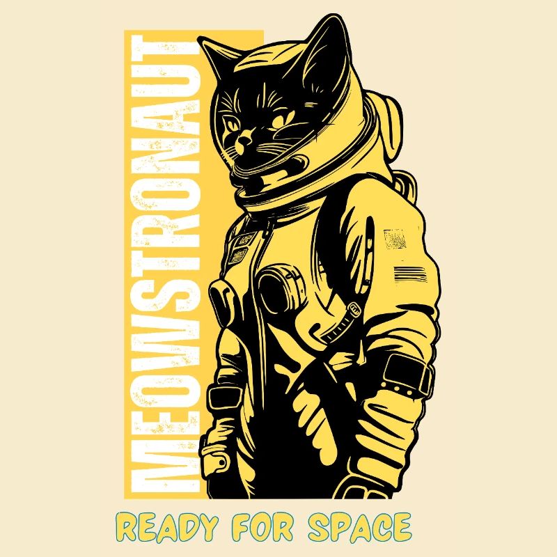 Chat astronaute prêt pour l'espace
