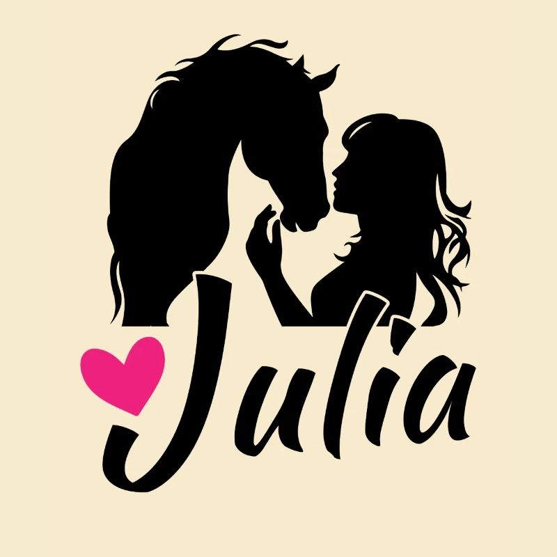 JULIA Schöner Mädchenname mit einem schönen Pferd