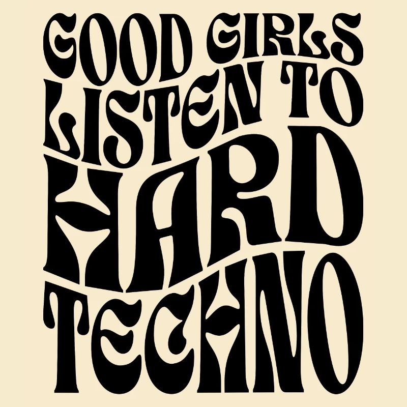 Mädchen hören Hard Techno EDM