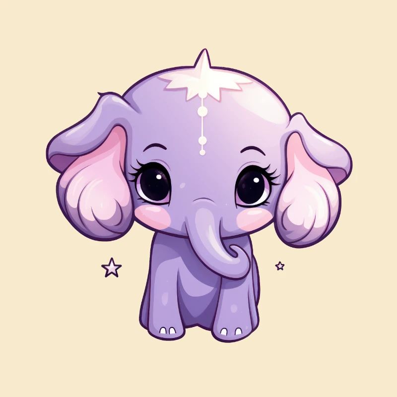 Bébé éléphant Kawaii