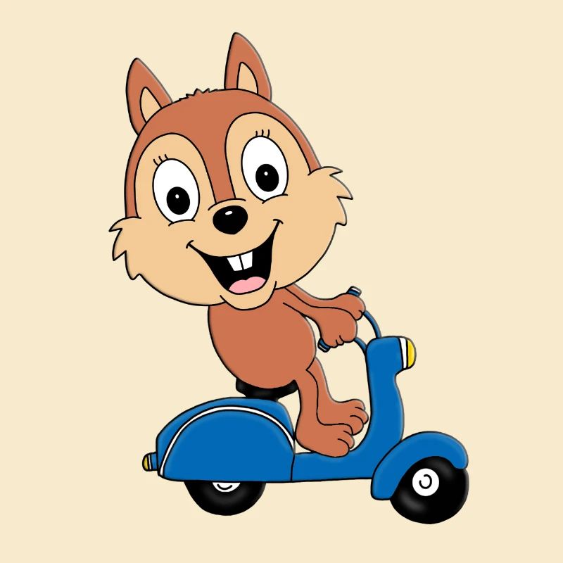 ROLLER - SCOOTER - EICHHÖRNCHEN - TIER - TIERISCH