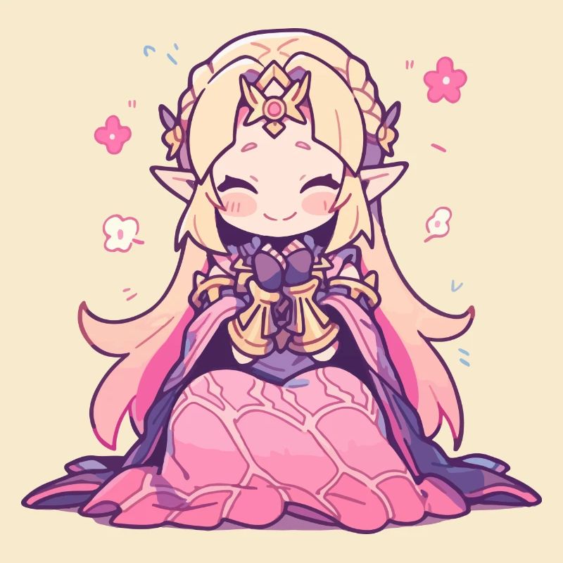 Princesse Chibi mignonne - Conception de conte de fées mignon
