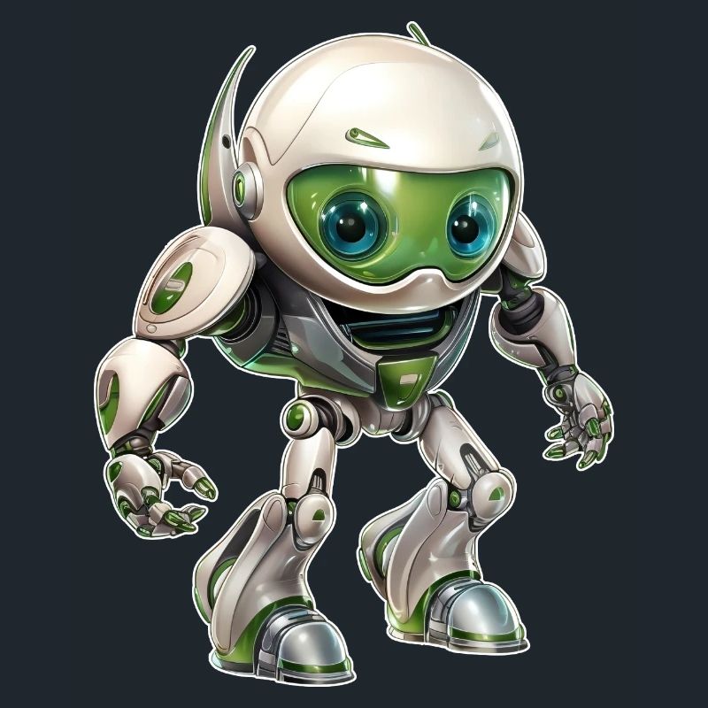 Funny Android Robot from the Pegasus Galaxy