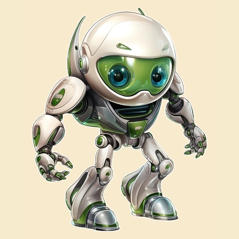 Funny Android Robot from the Pegasus Galaxy