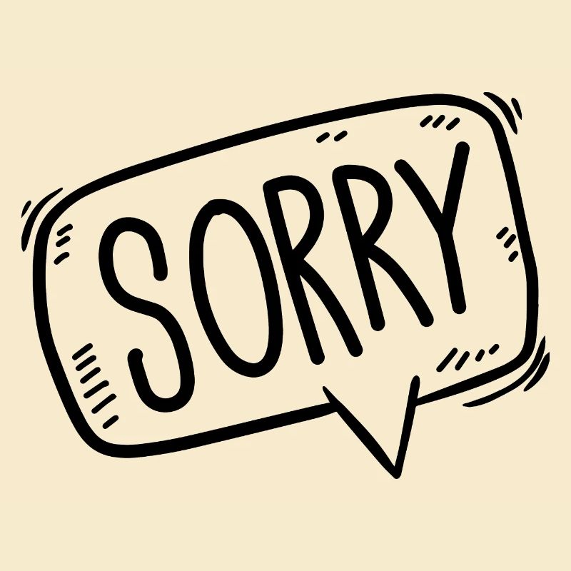 Sprechblase sorry comic