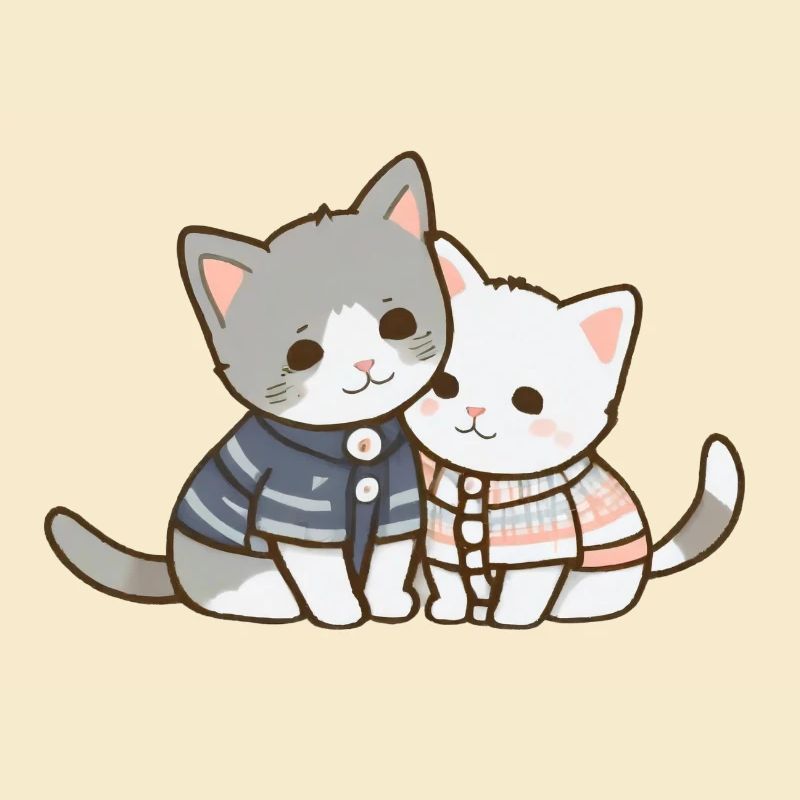bébé chat mignon, câlin, chat kawaii