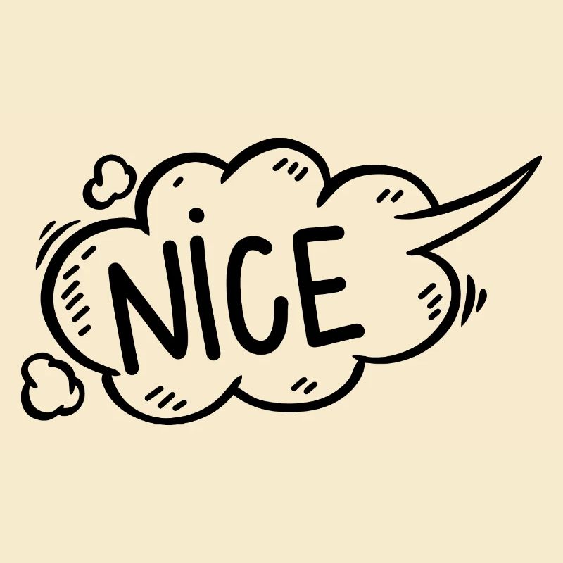 Speech bubble nice comic