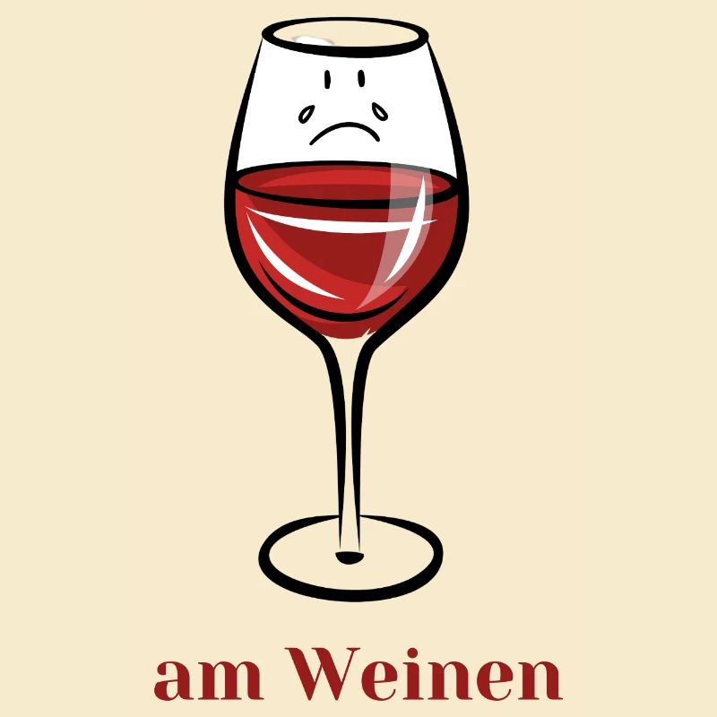 Verre à vin rouge triste 'Crying' Design