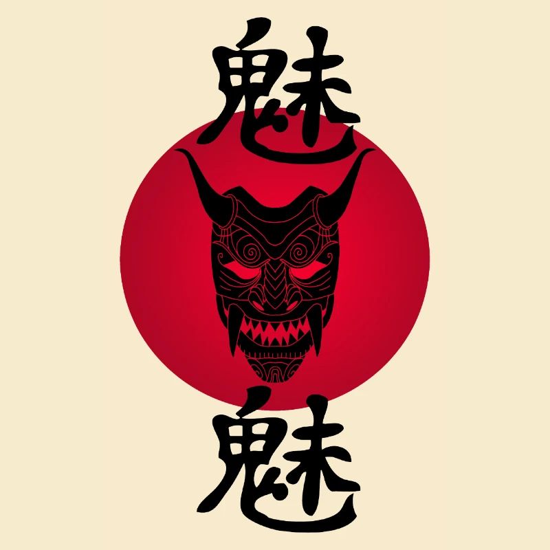 Schwarzer Dämon und Rote Sonne