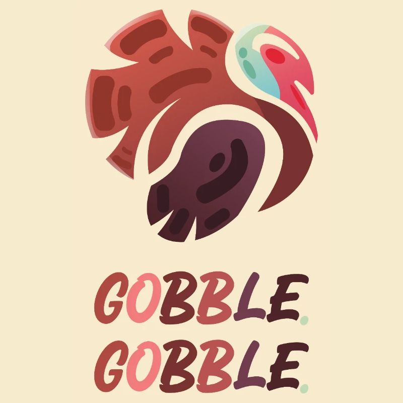 Gobble Gobble - Conception amusante de dinde