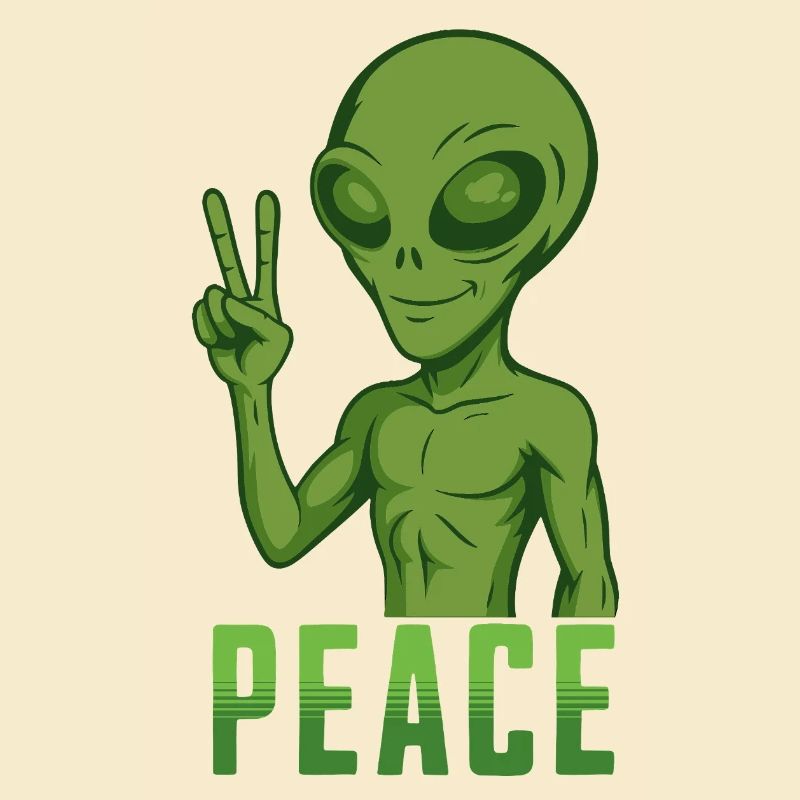 Extraterrestre Paix Vert