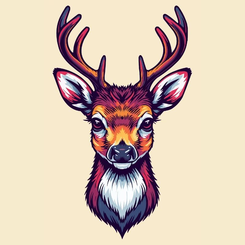 Deer Head Cool Cute