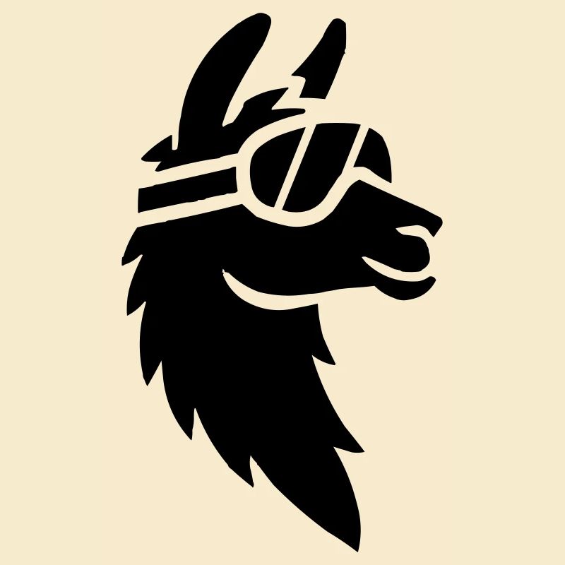 Llama with ski goggles