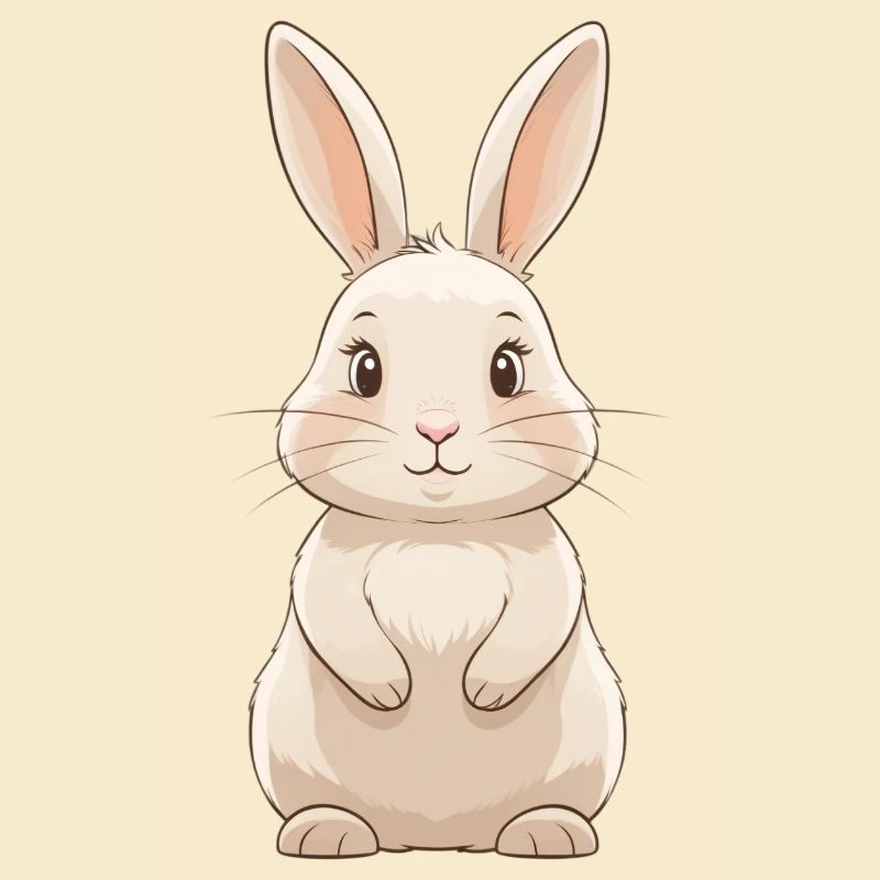 Illustration de dessin animé de lapins mignons