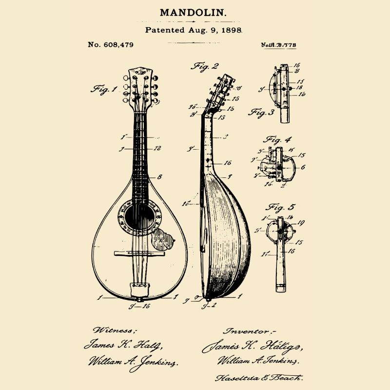 Mandolinen-Vintage-Bauplan