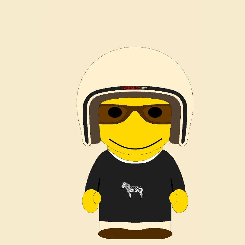 GEEKLEY Retro-Zebra-Helm