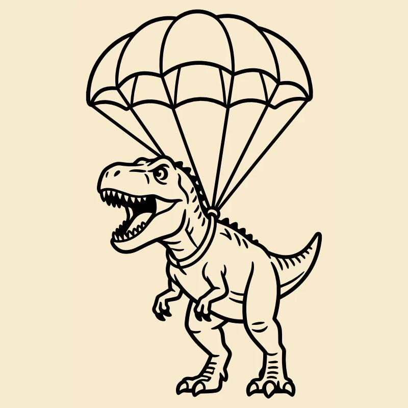 T Rex avec parachute