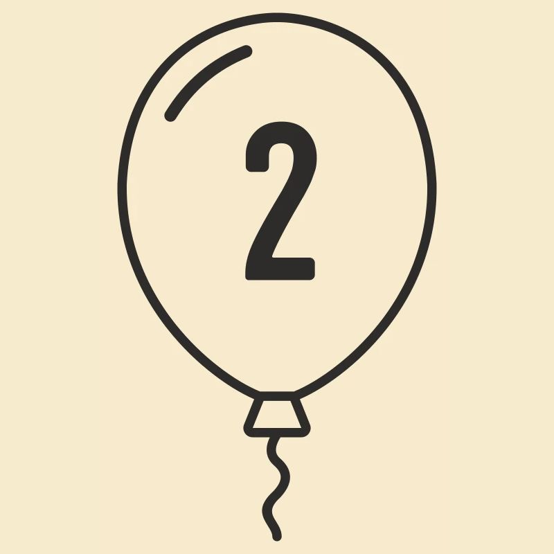Balloon Number 2 – Birthday & Party Design