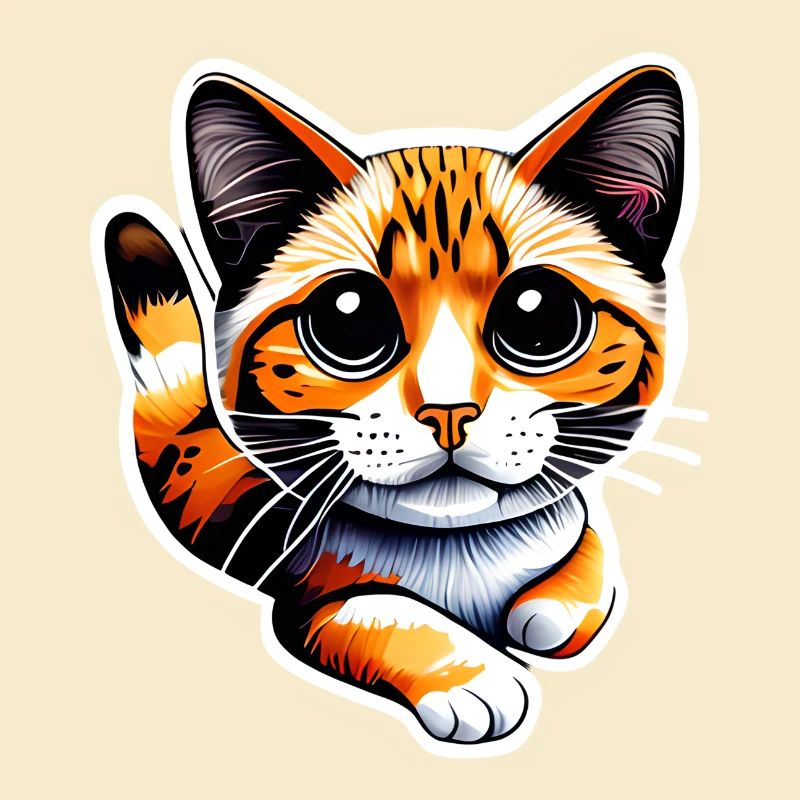 Eine orangefarbene Katze mit ihrem leuchtenden Fell,