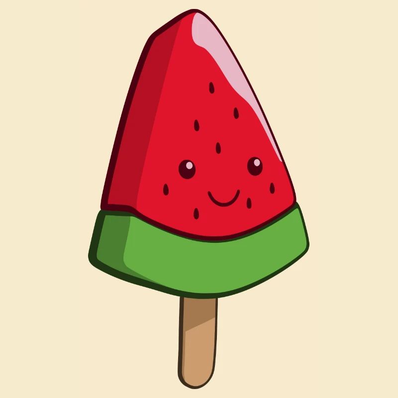 Glace à la pastèque Art sur un bâton
