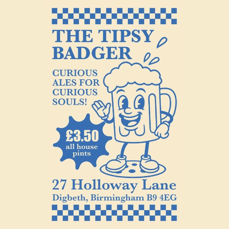 The Tipsy Badger Mascot
