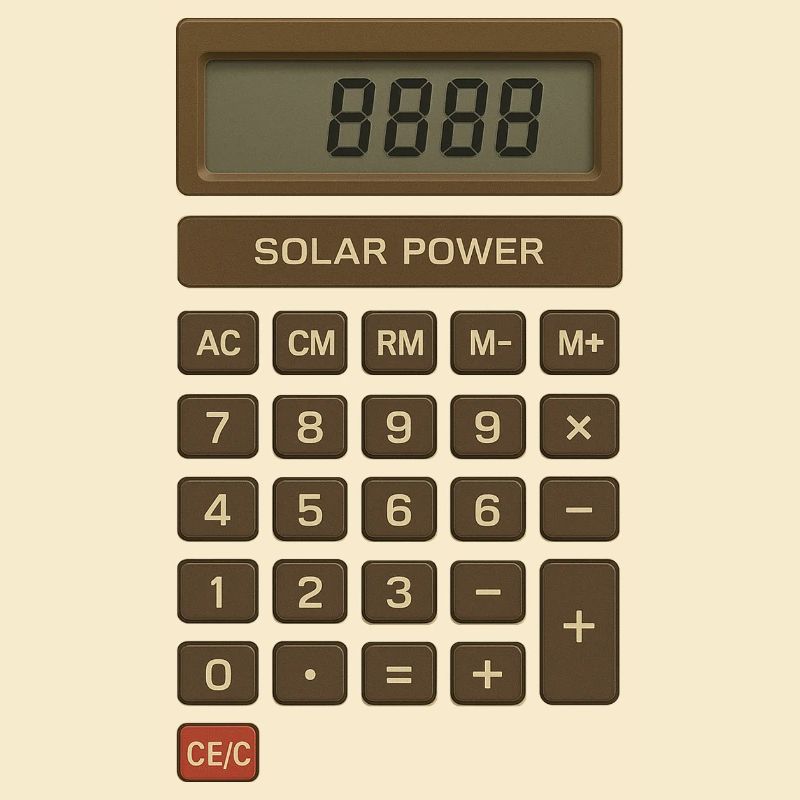 Solar Power Calculator Retro