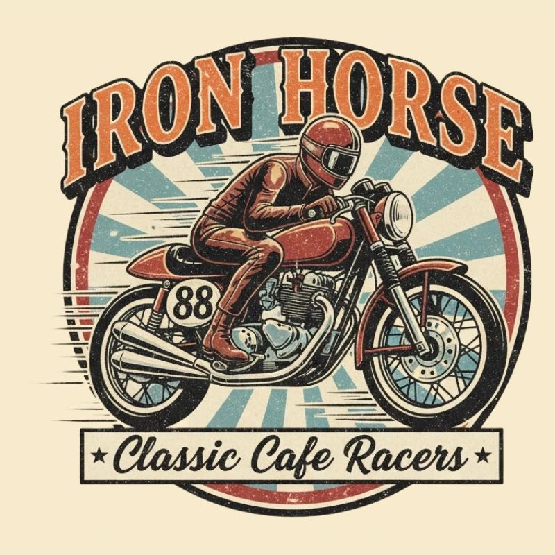 Conception de cheval de course en fer