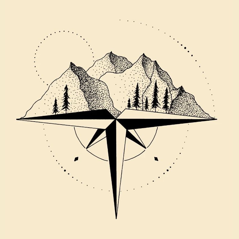 Berge Kompass