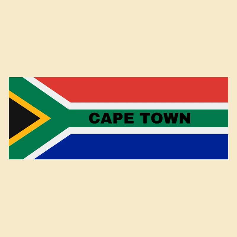 Le Cap dans le drapeau sud-africain