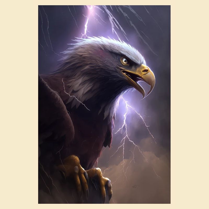 Adler Blitze Cool Sturm Tier Vogel Epic