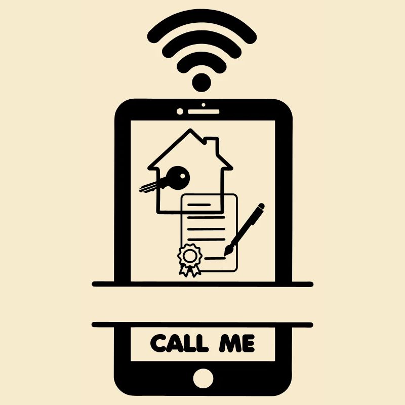 Rufen Sie mich an Telefonmakler