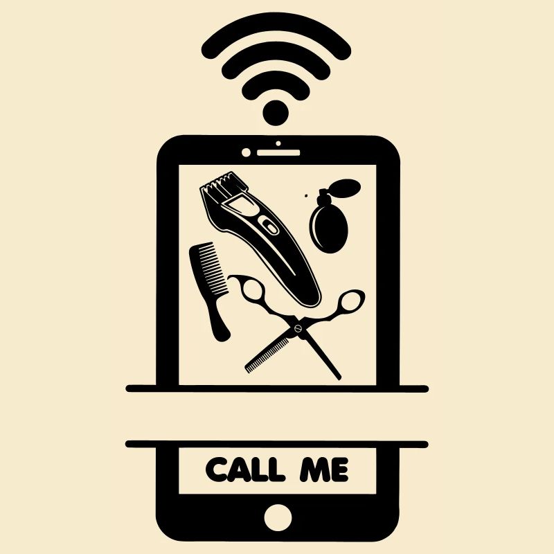 Appelez-moi téléphone coiffeur Coupe de cheveux