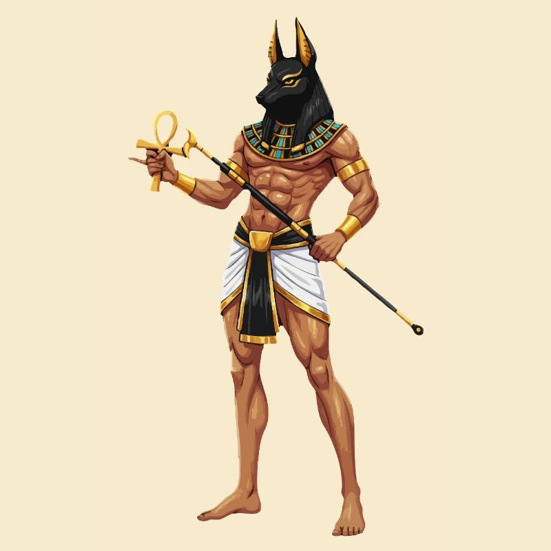 Guerrier Anubis avec cosplay d’Ankh