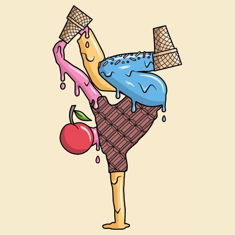 Breakdance Eiscreme Tanz Breakdancer Breakdancing