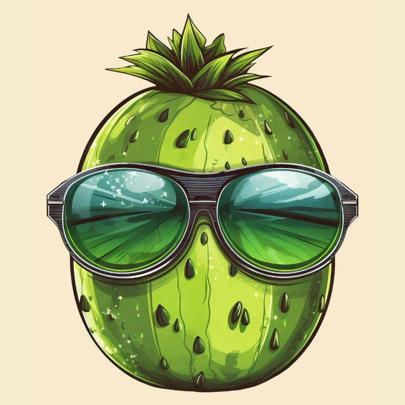 Pastèque fraîche - design avec lunettes de soleil