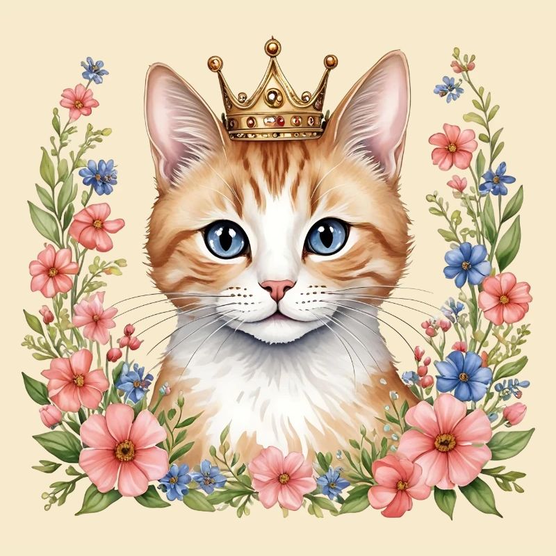 Adorable chat princesse