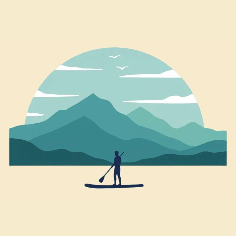 Paddleboard Aube sur les sommets