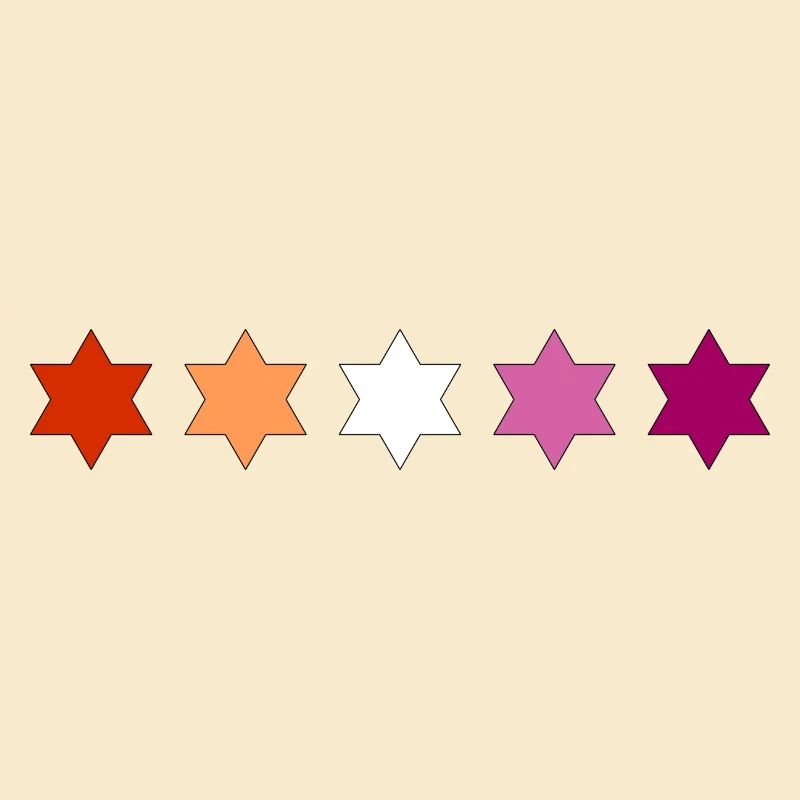 Subtle Lesbian Pride stars