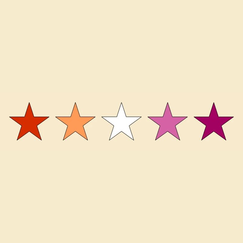 Subtle Lesbian Pride stars