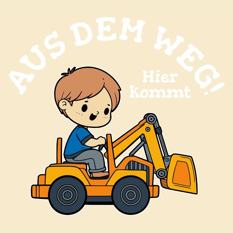 Bagger Junge Kinder Name Vorlage