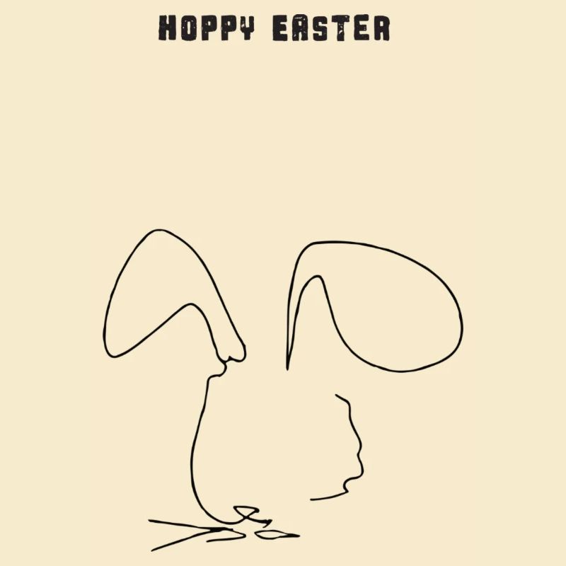 Minimalist Design | Rabbit | Easter | Gift